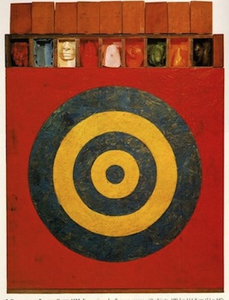 Jasper Johns, Target With Plaster Casts, 1955. Encaustic and collage on canvas with objects. Collection David Geffen, Los Angeles.