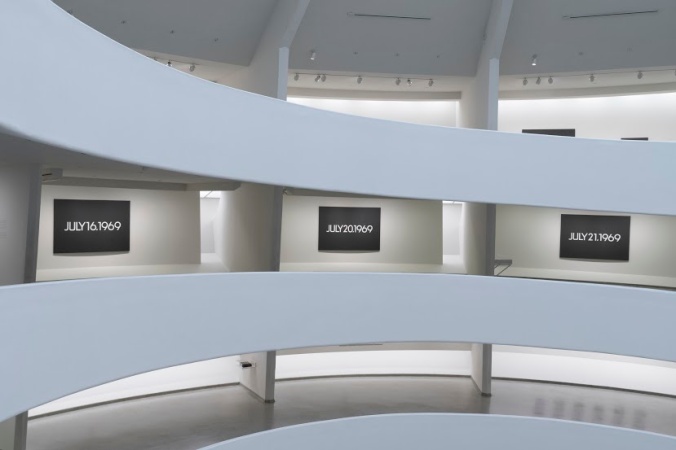 Installation view: On Kawara—Silence, Solomon R. Guggenheim Museum, New York, February 6 to May 3, 2015 Photo: David Heald © Solomon R. Guggenheim Foundation
